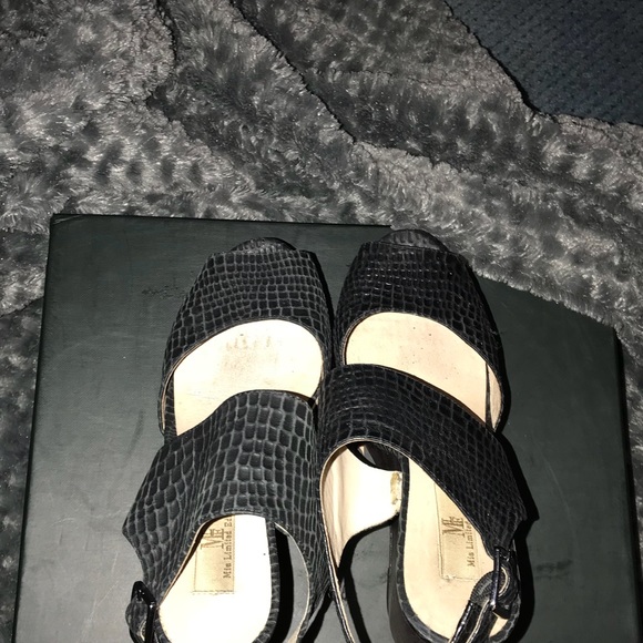 MIA Limited Edition Valerie Black Croco Wedge - Picture 5 of 6